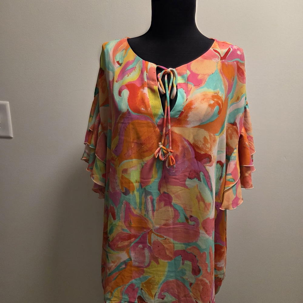 Cynthia Rowley Multicolor Floral Tunic